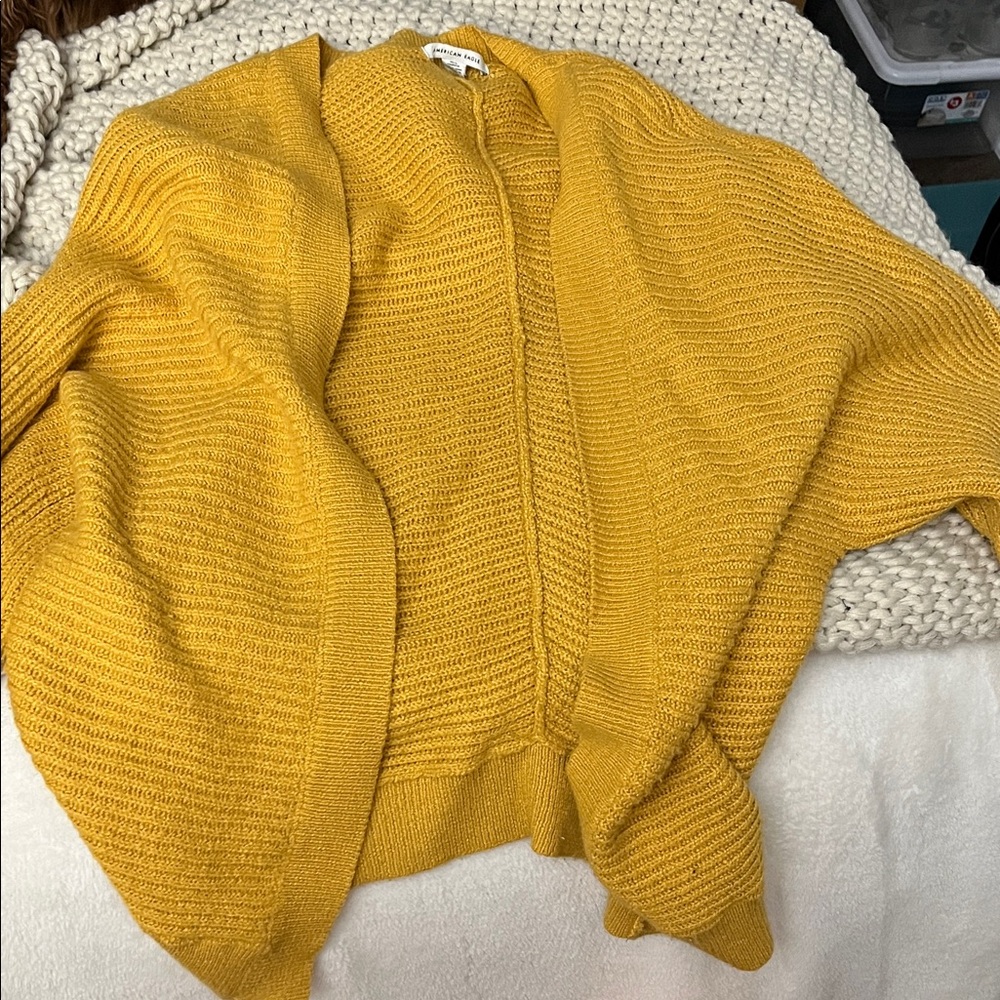 American Eagle Outfitters Mustard Cardigan